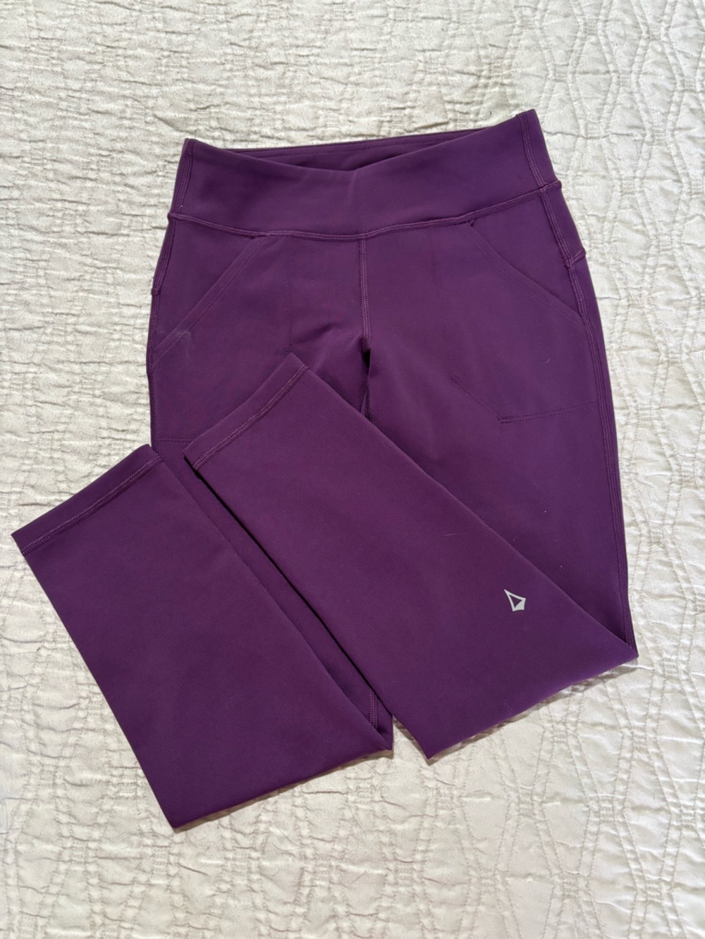 Ivivva Deep Purple Girls' Athletic Leggings with Reflective Logo